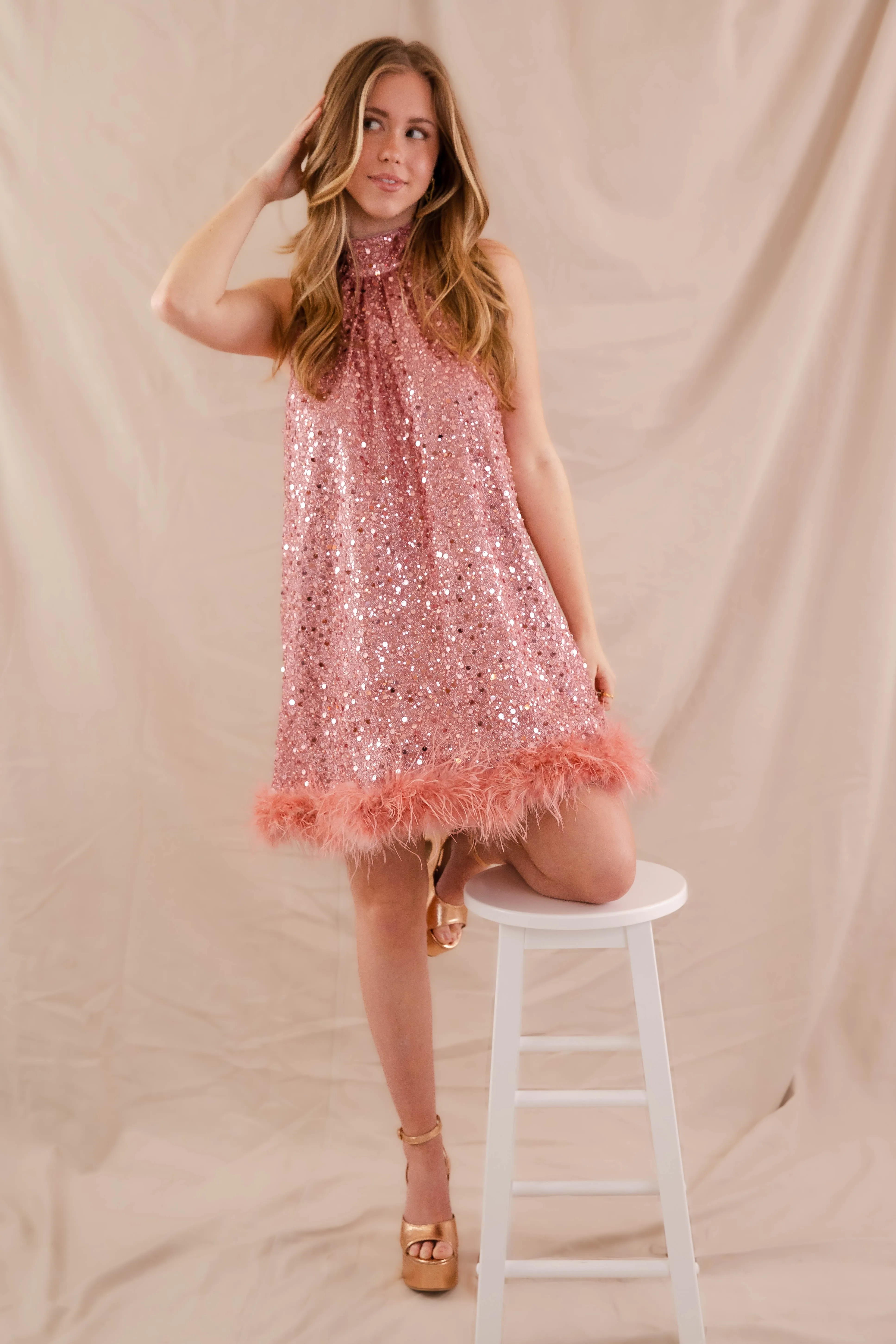 Soft Curve Happy Soul Dash Of Glam Sequin Mini Dress