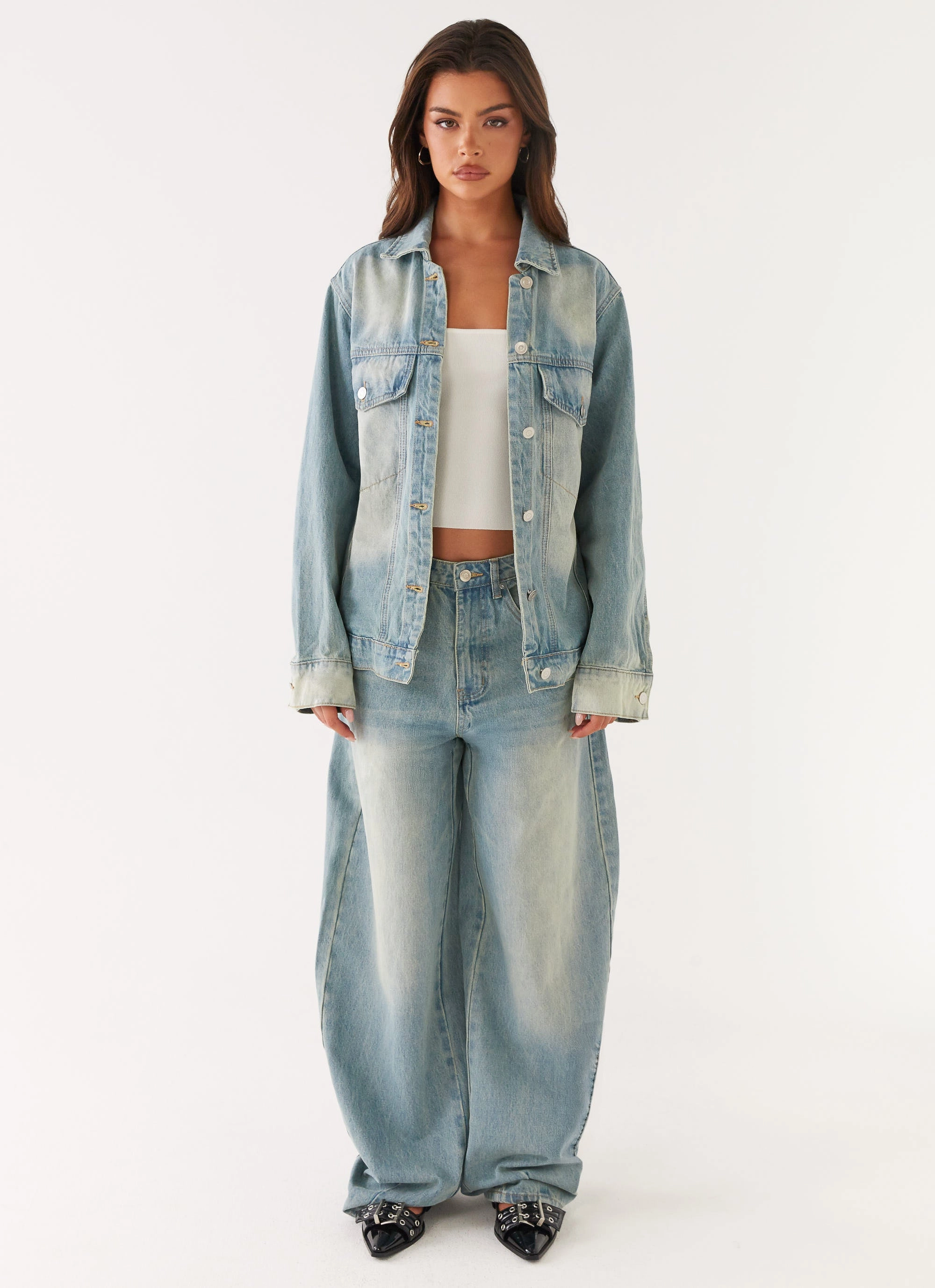 Comfortable Leg Maxwell Baggy Jeans - Washed Blue