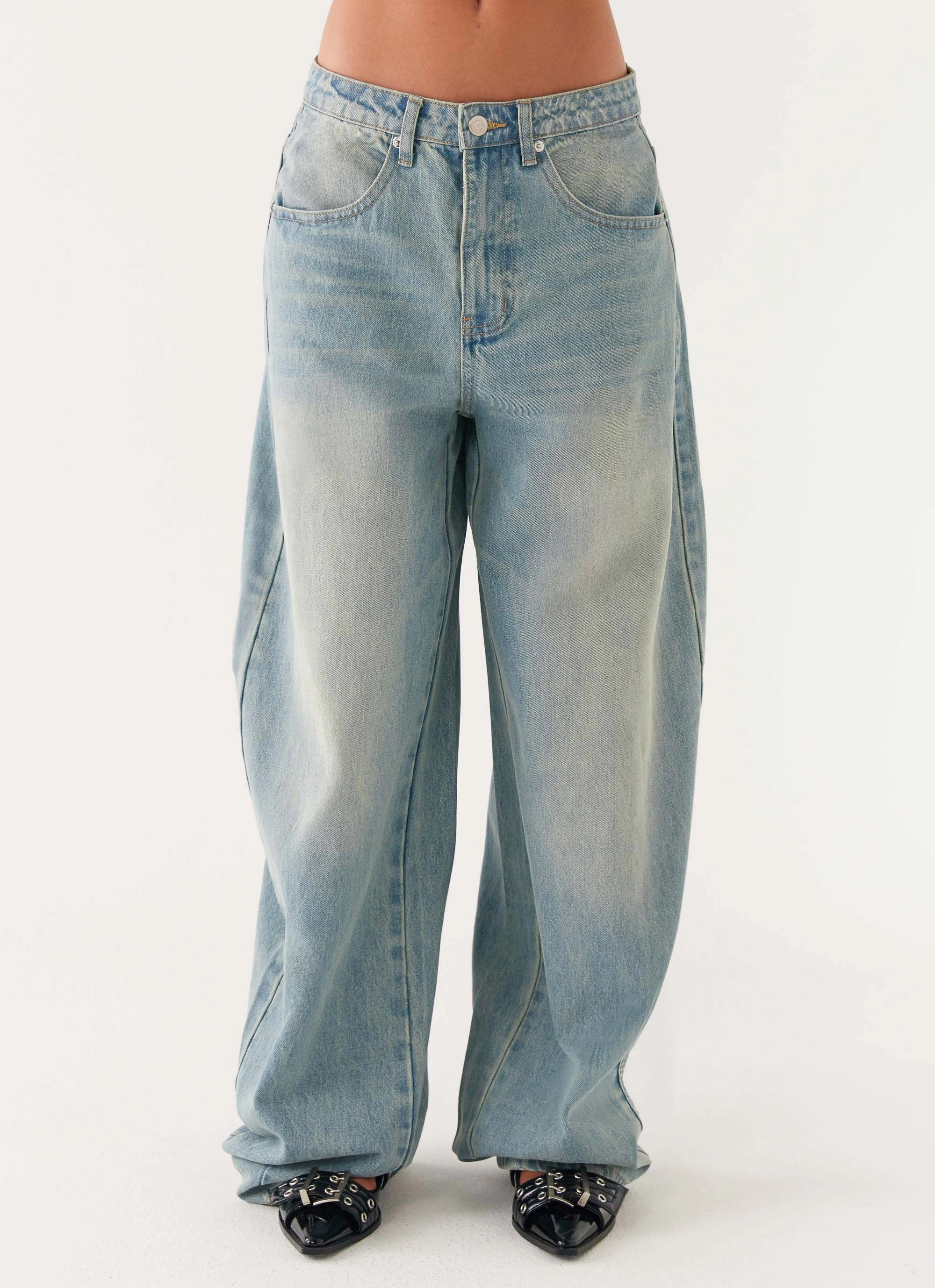 Maxwell Baggy Jeans - Washed Blue Core Movement Stretch Movement