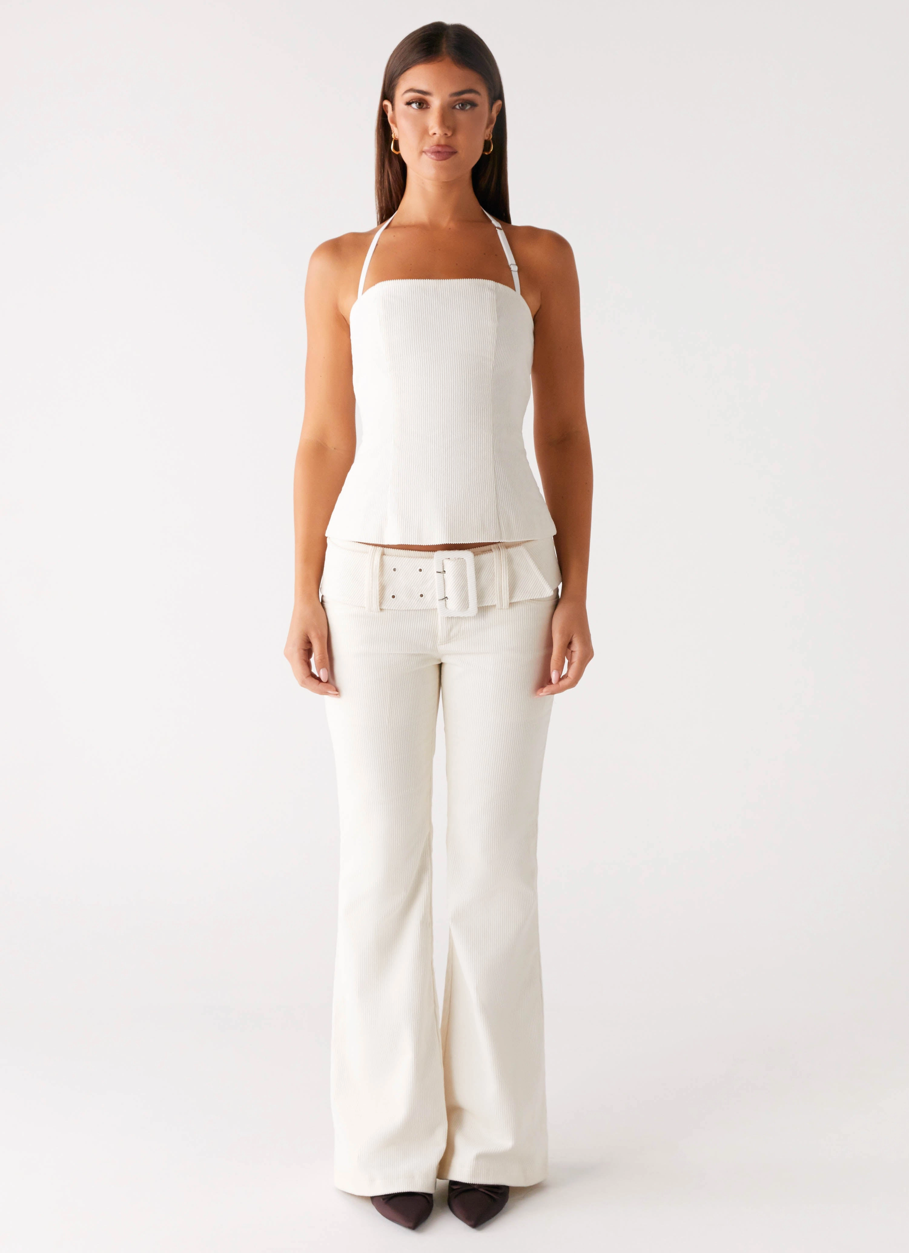 Maya Backless Top - Pearl High Stretch Fabric Summer Style