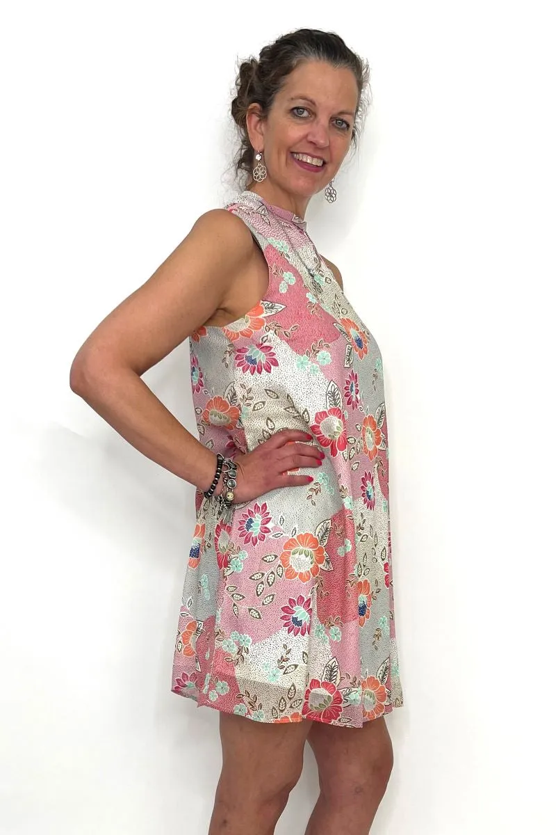 MBD2250PNK Sleeveless Swing Dress with Liner - Pink