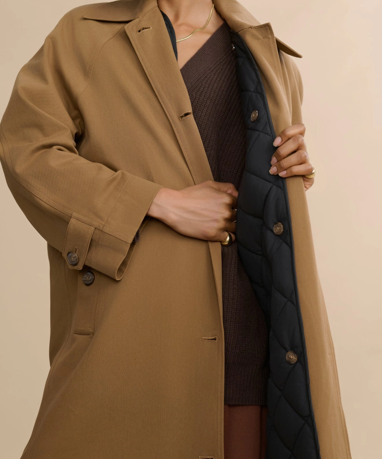 NoiseFreeMaterial Modular Layering Compatibility McCall Trench Coat