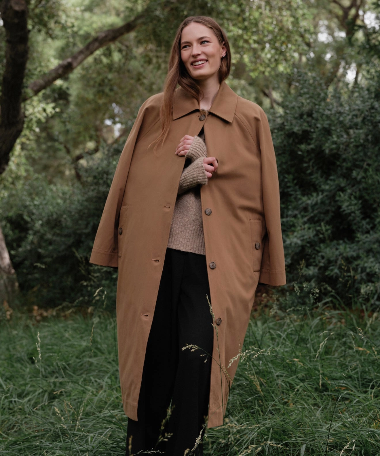 McCall Trench Coat Foldable Shoulder Straps