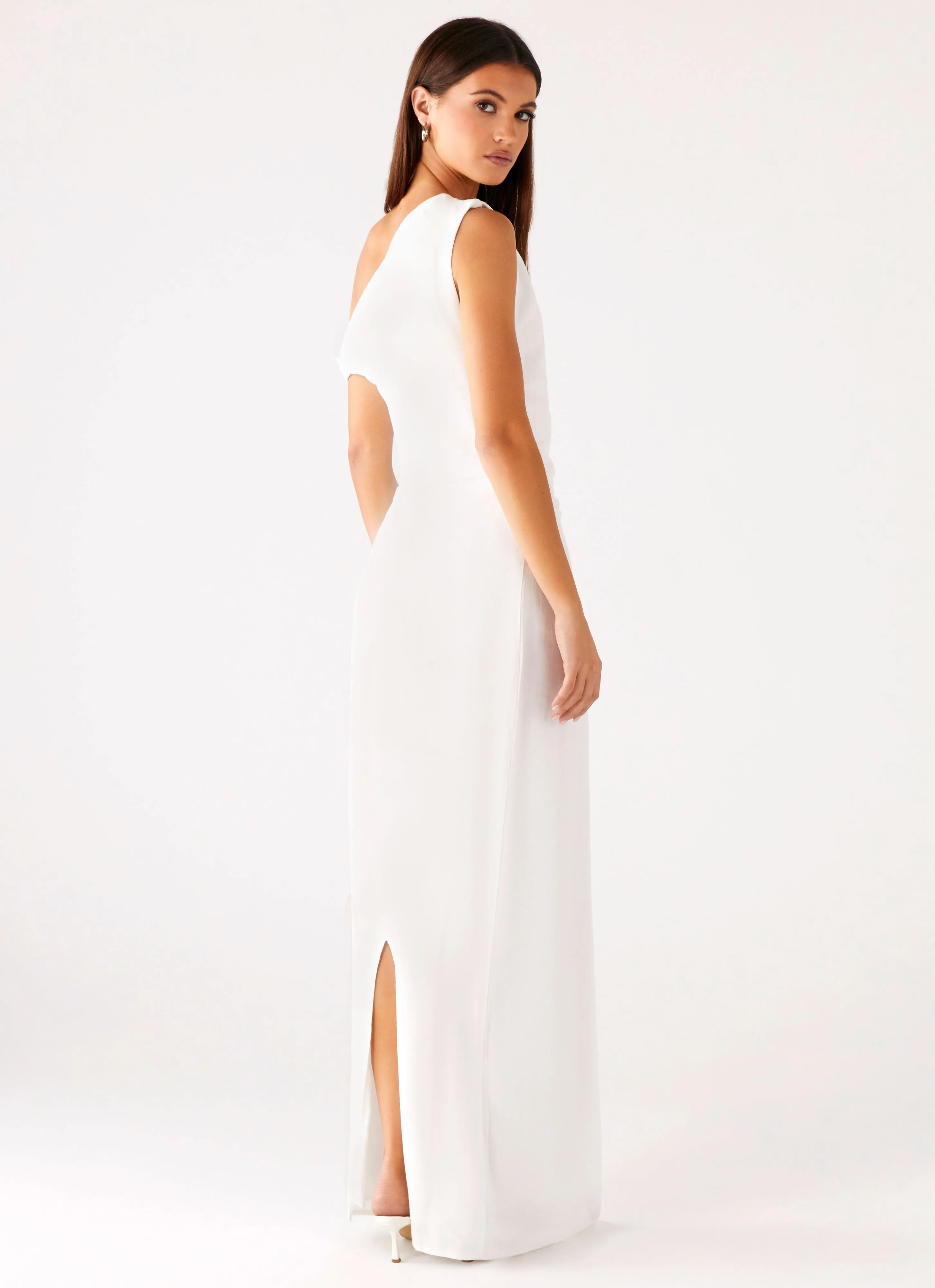 Mckenna Maxi Dress - White Autumn Ready Built-In-Slip