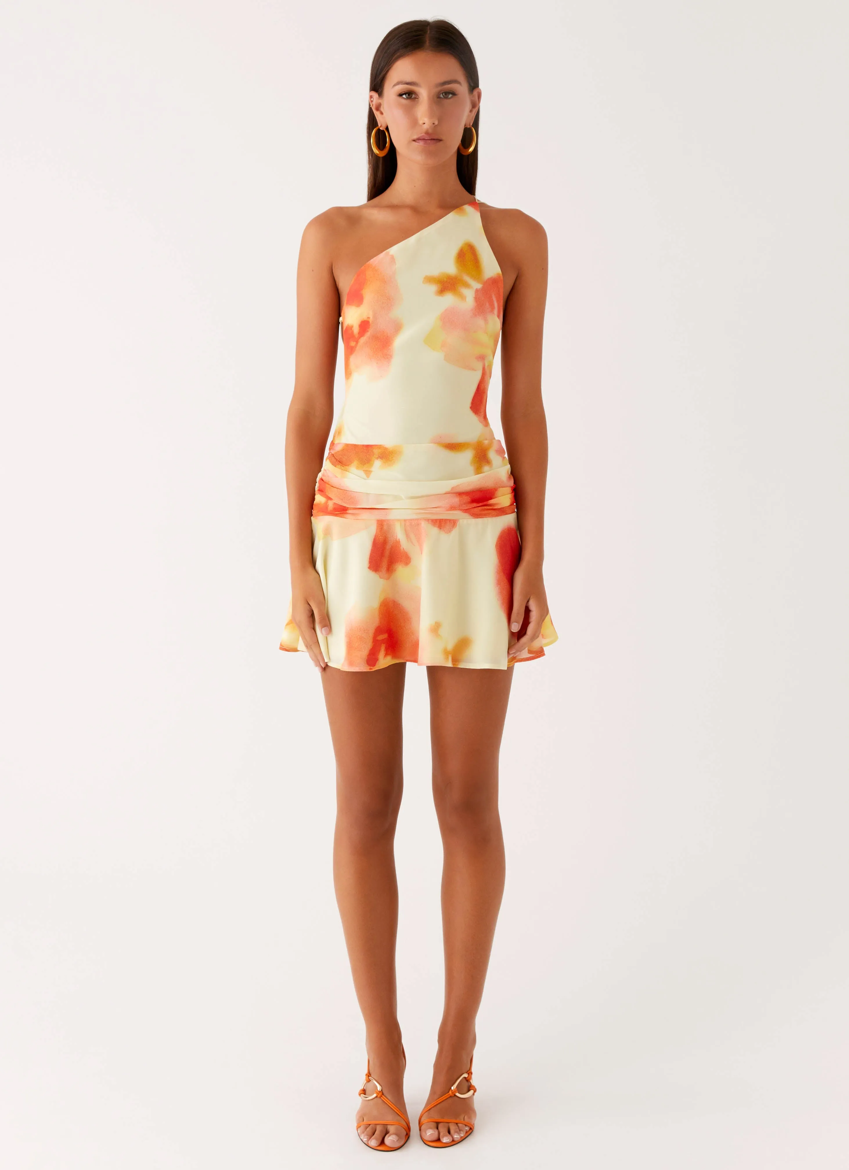 Lightweight Wear Meah Backless Mini Dress - Mimosa Blossom