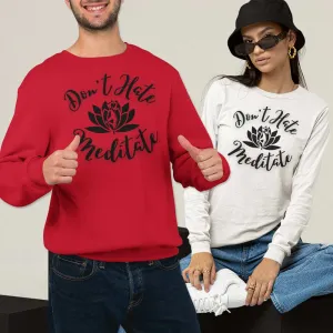 Meditate Graphic print long-sleeve t-shirt