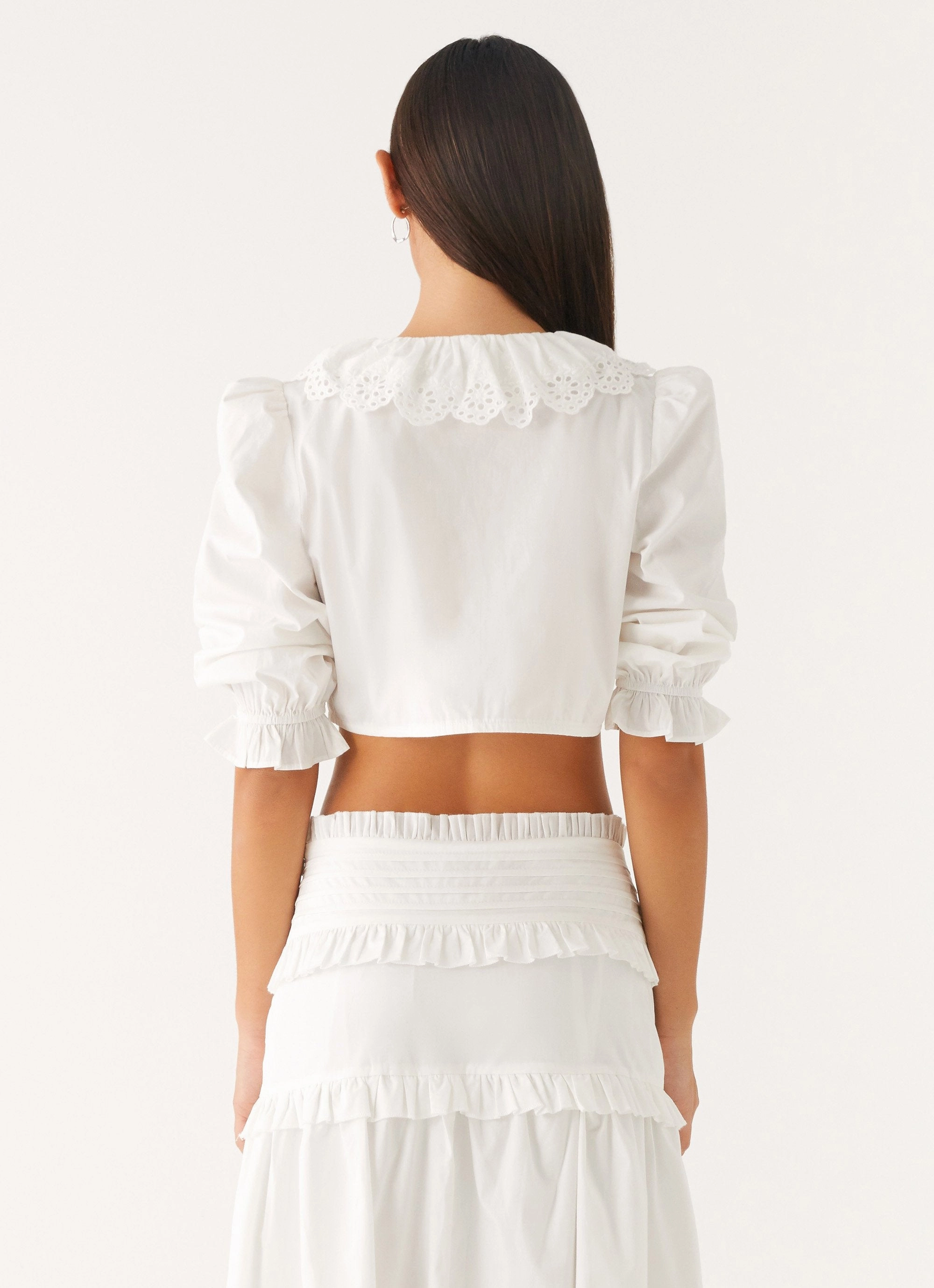 Melania Blouse - White Reflective Trim Details