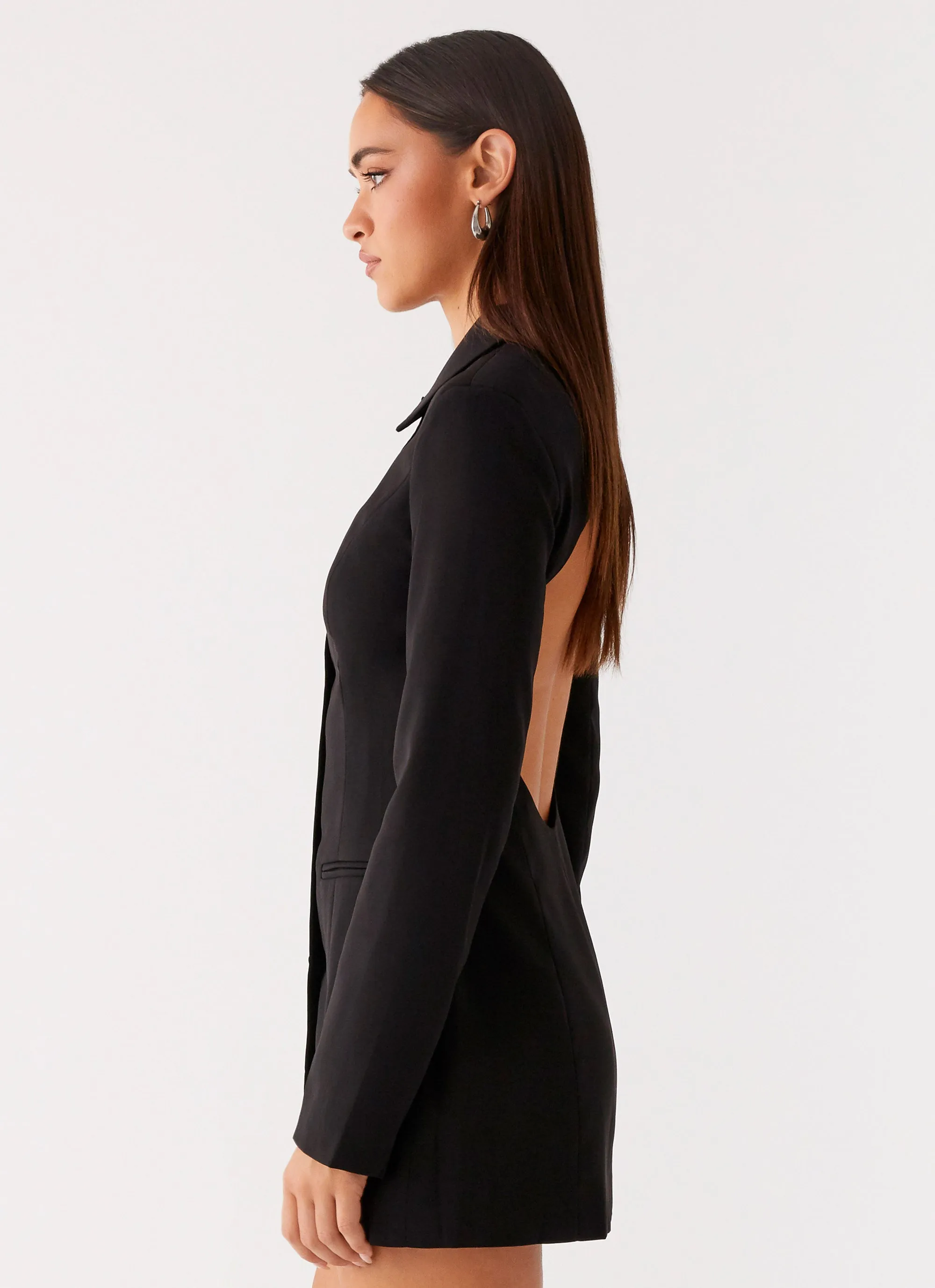Memphis Blazer Mini Dress - Black Confident Mood Playful and flirty dress