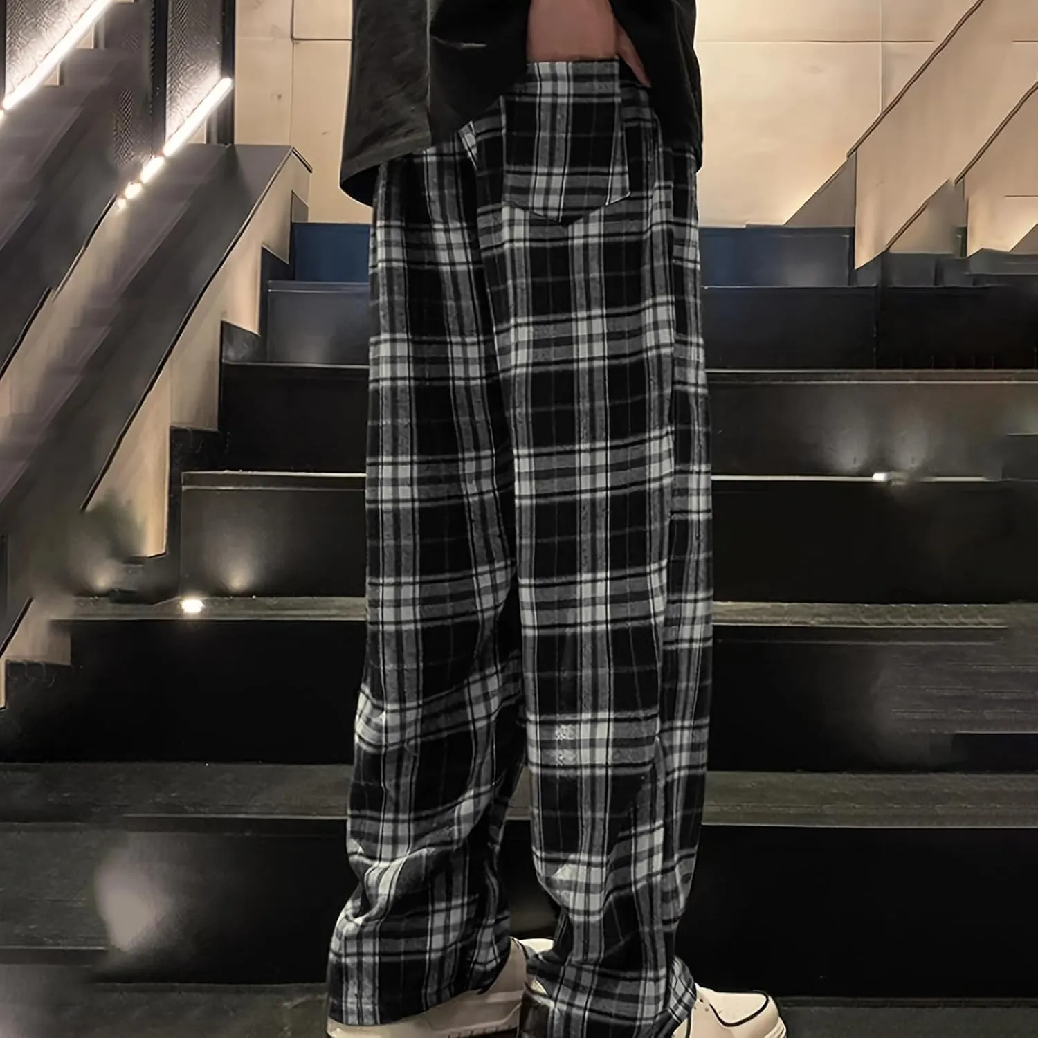Men Comfy Plaid Pajama Pants Comfort Soft Sleep Pants with Pocket and Drawstring Loose Comfortable PJ Bottoms Trousers