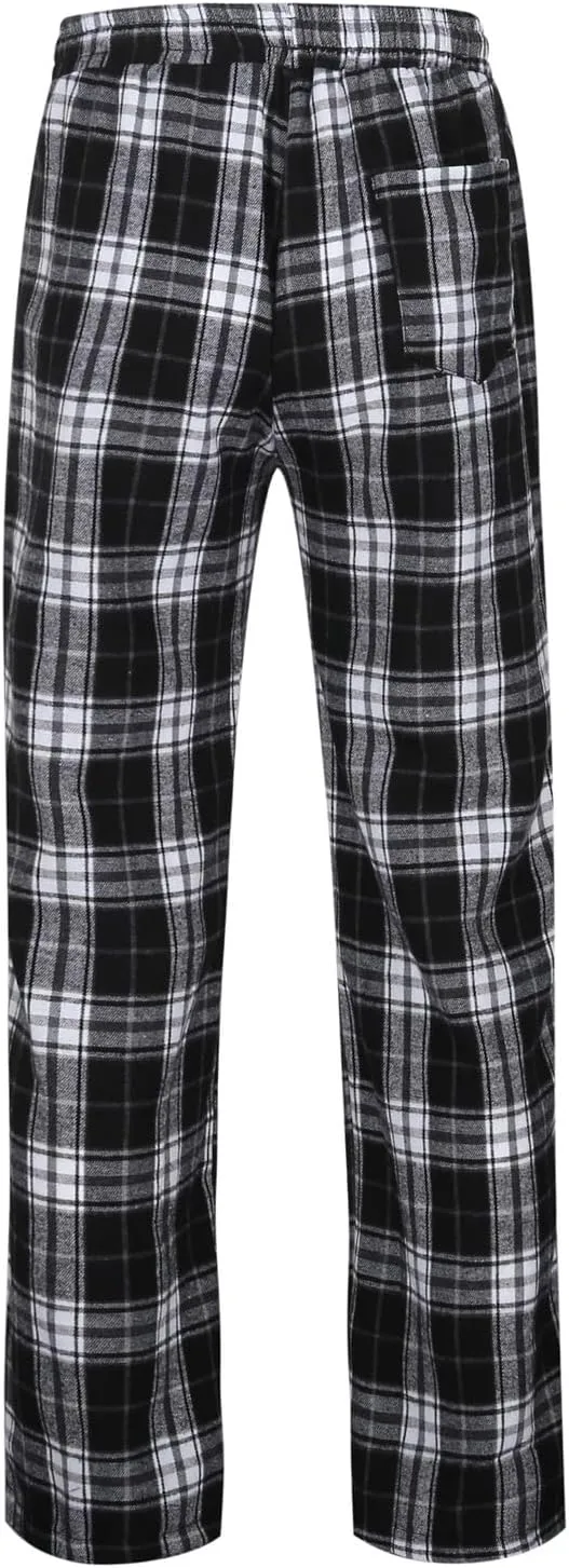 Men Comfy Plaid Pajama Pants Comfort Soft Sleep Pants with Pocket and Drawstring Loose Comfortable PJ Bottoms Trousers