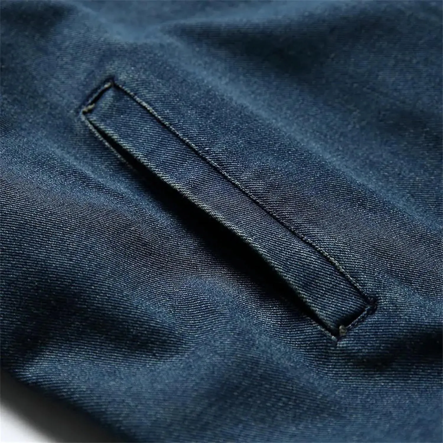 Men Fashion Stand Collar Loose Denim Jacket Vintage Zipper Denim Cargo Jacket Motorcycle Coat Outerwear