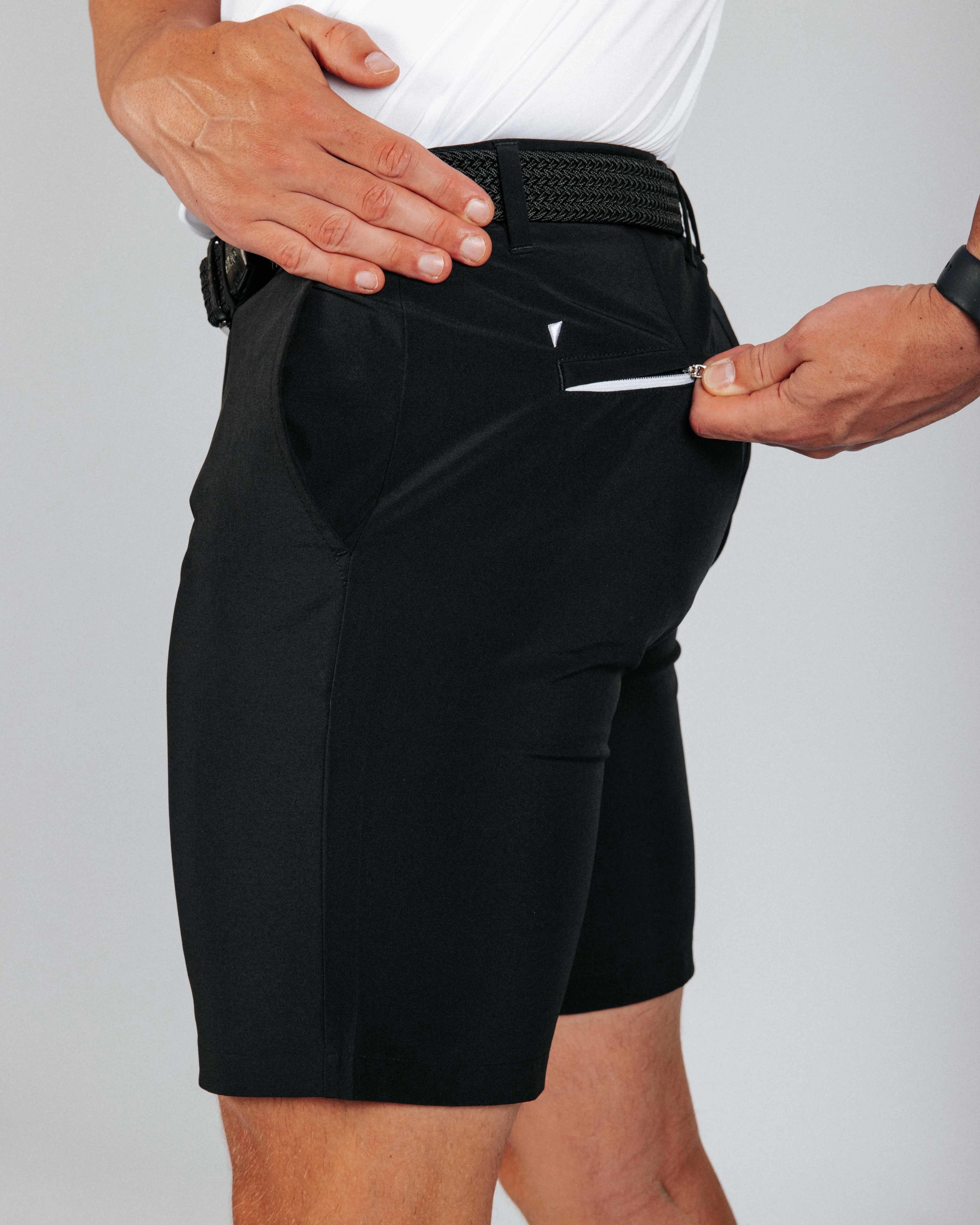 Men's Black Golf Shorts Fashion-Forward