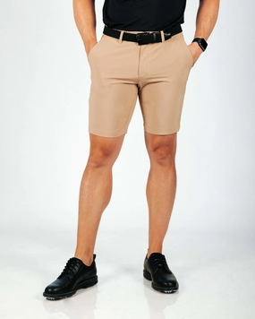 Men's Khaki Golf Shorts Multi Pocket Configuration
