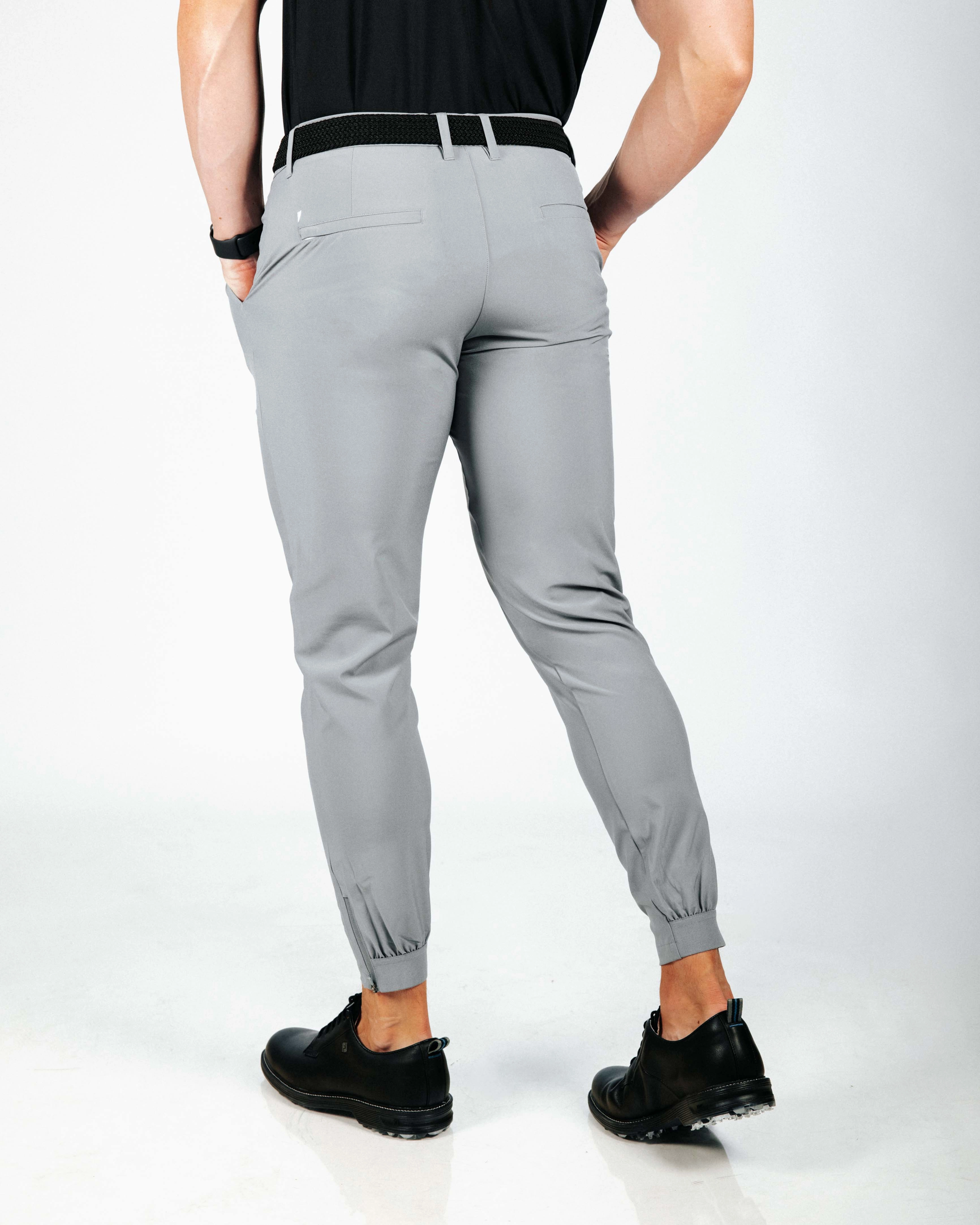 NonIrritatingSeams Utility Pockets Men's Light Gray Golf Jogger