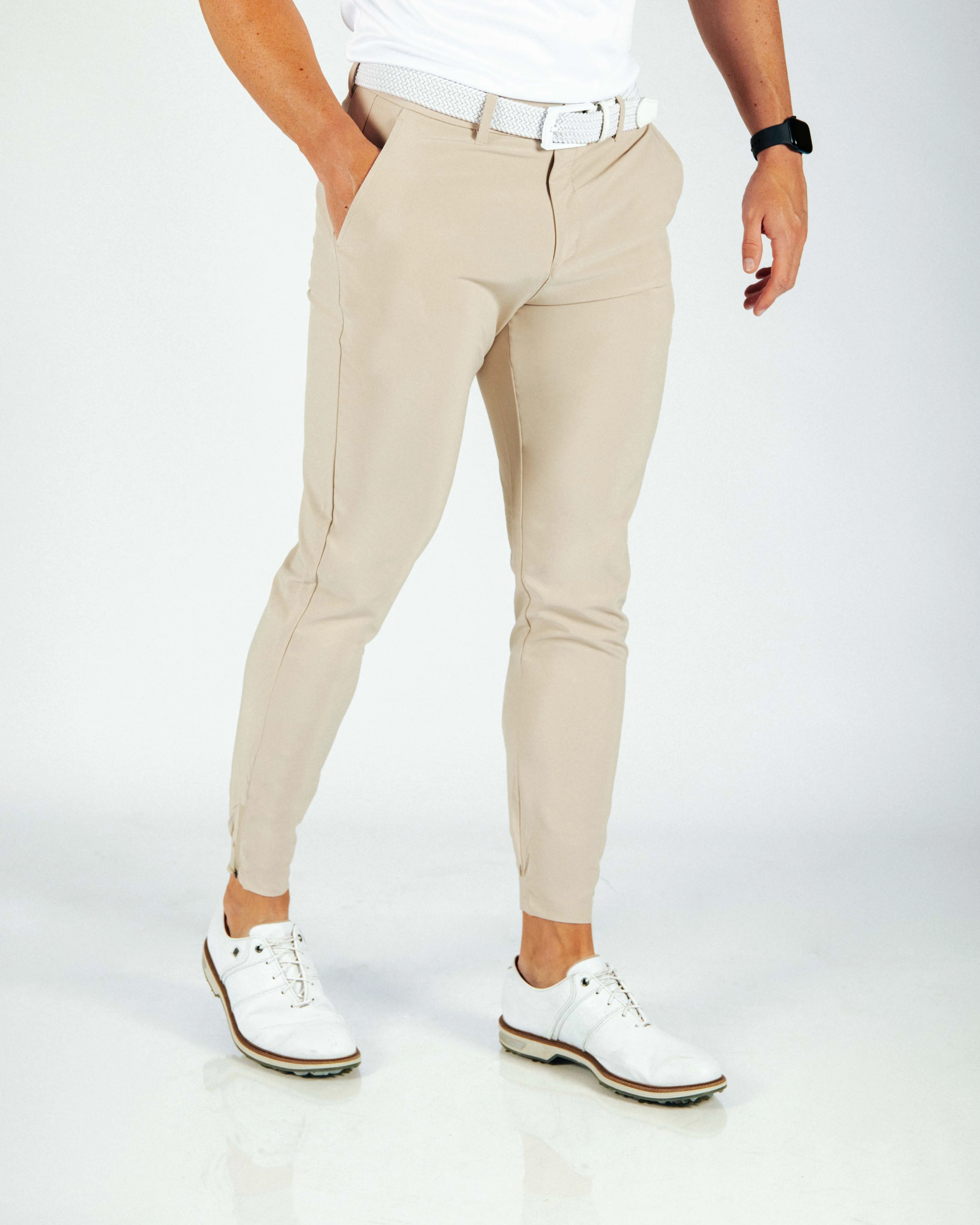Body Sculpting No Ride Fit Men's Light Khaki Golf Jogger