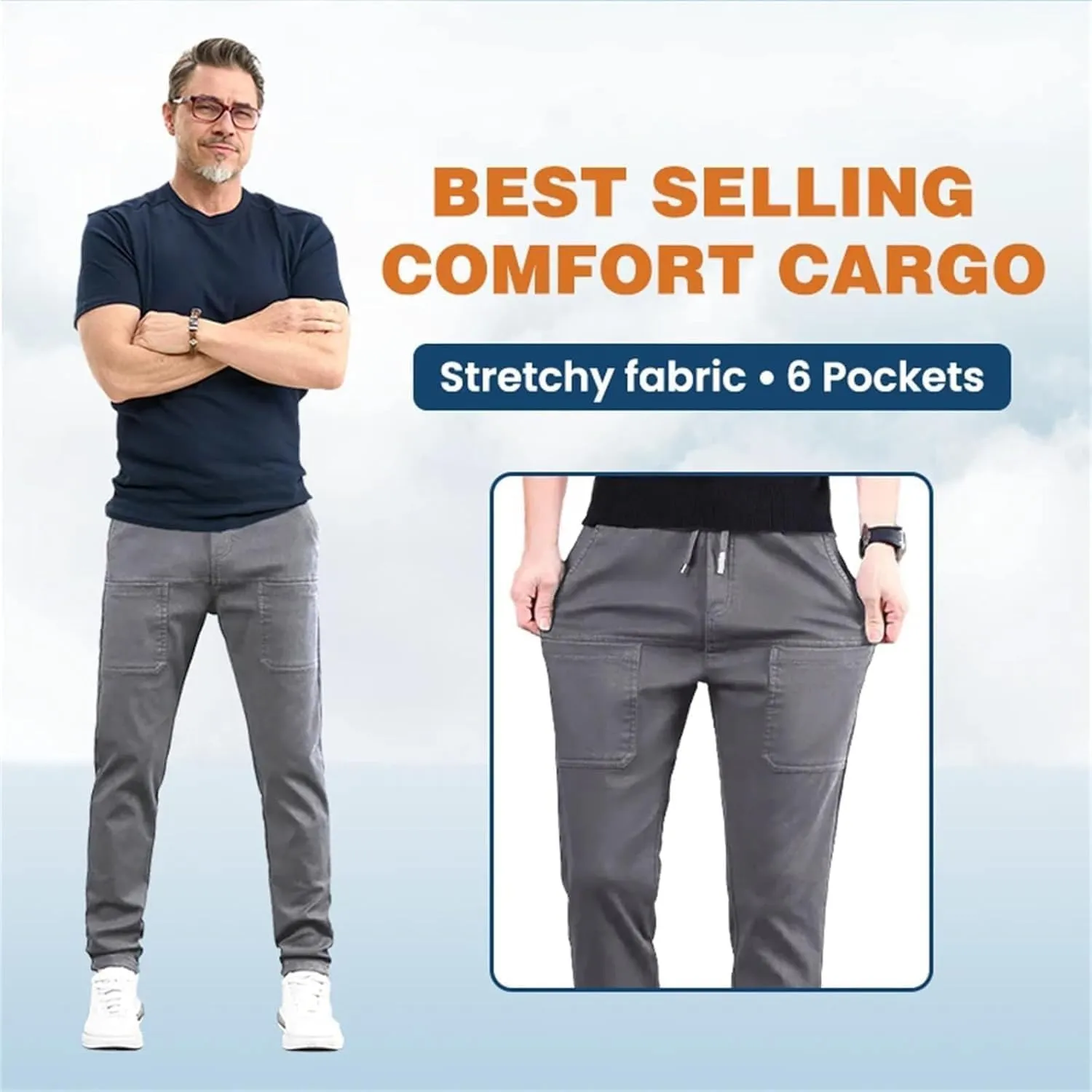 Mencomfy Cargo Pants, Men Comfy Cargo Pants, Multipants – High Stretch Multi-Pocket 𝐂𝐚𝐫𝐠𝐨 𝐏𝐚𝐧𝐭𝐬