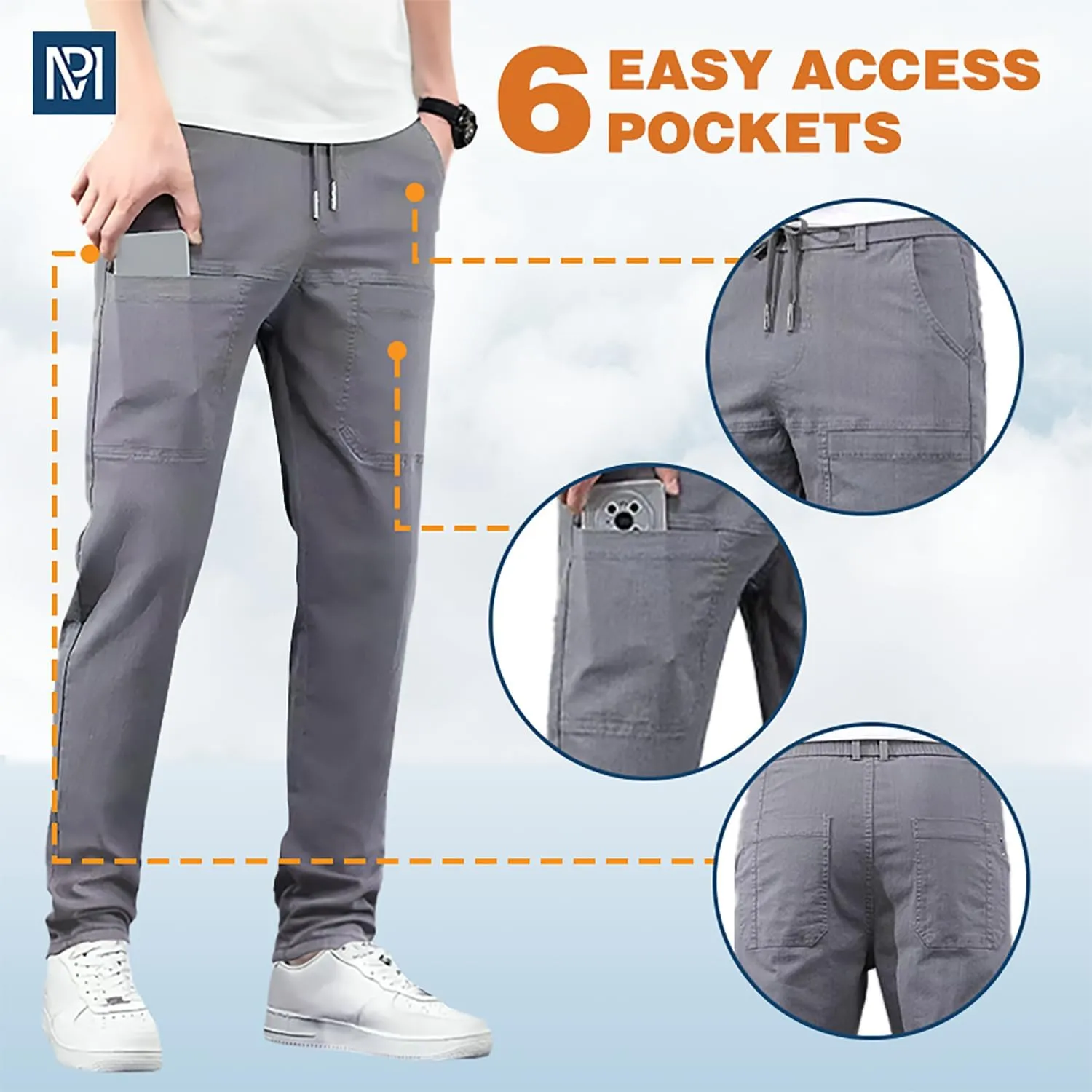 Mencomfy Cargo Pants, Mencomfy Mens Pants, Multipants - High Stretch Multi-Pocket Durable Cargo Pants