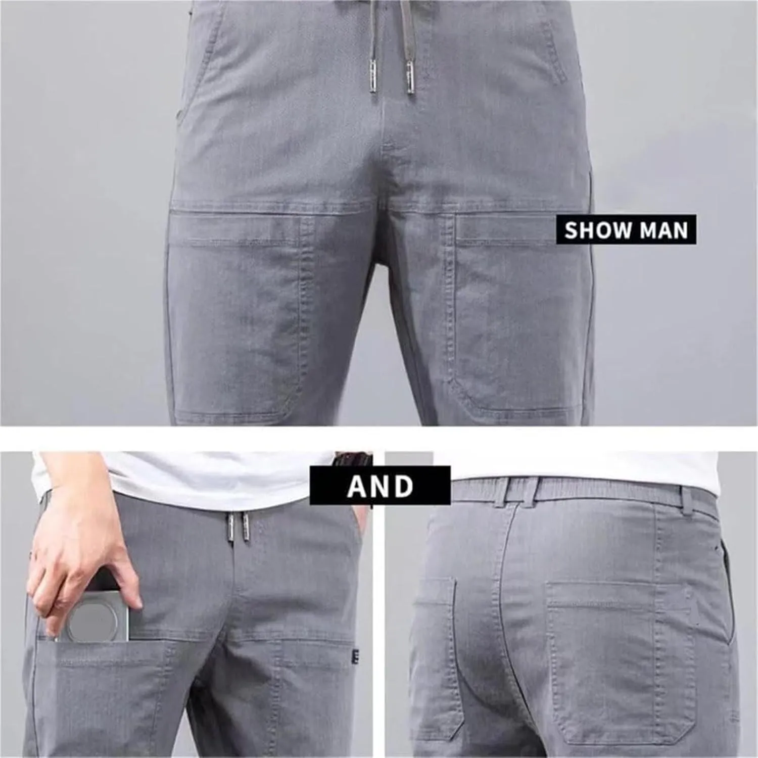Mencomfy Cargo Pants, MultiPants - High Stretch Multi-Pocket Durable Cargo Pants Waterproof | High Elasticity