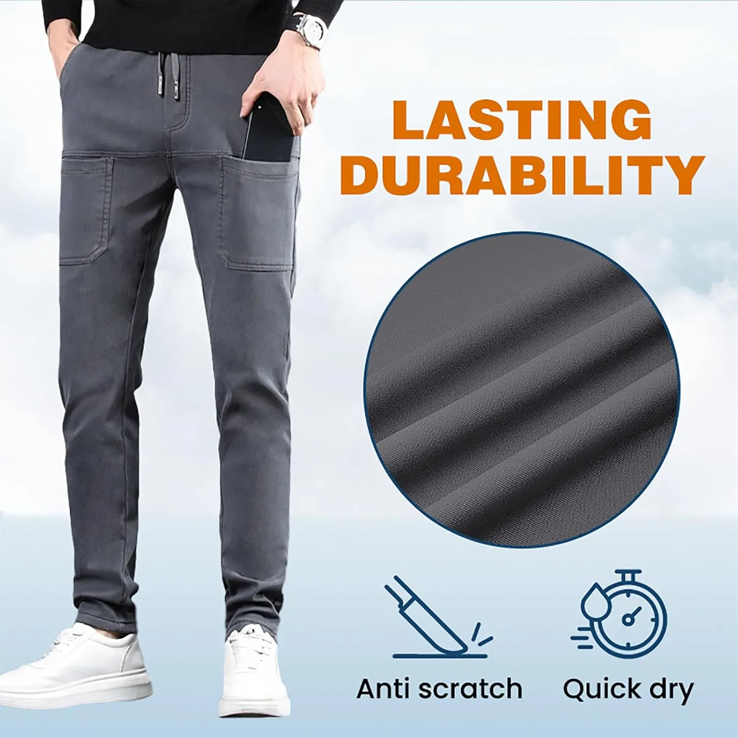Mencomfy - High Stretch Multi-Pocket Durable Cargo Pants Men's