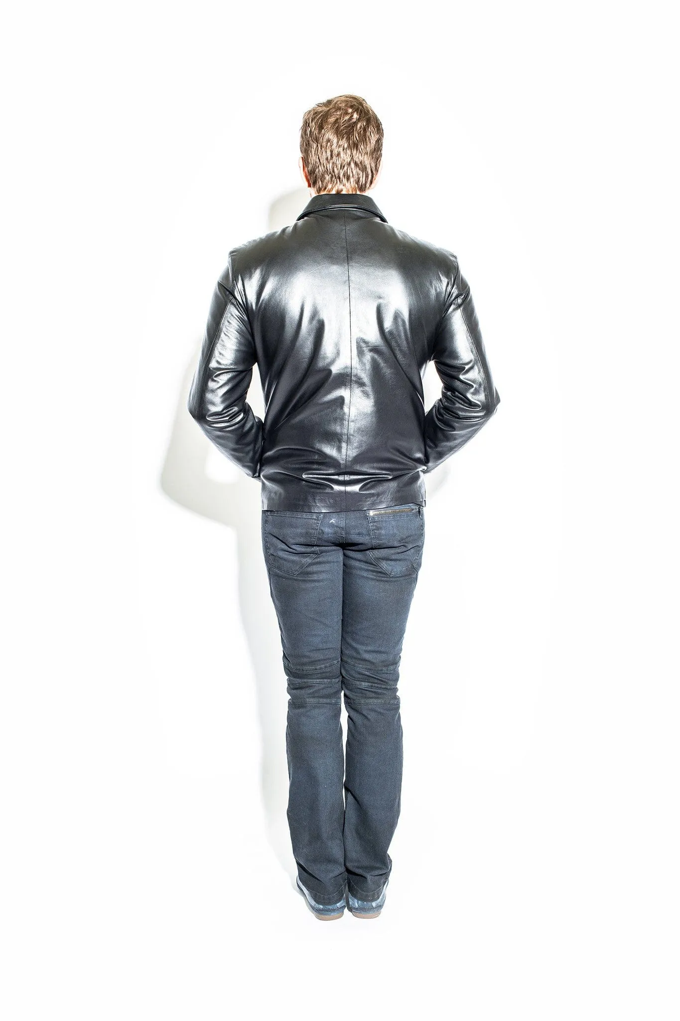 Men's Black Label Collection Clean Front Zip Jacket