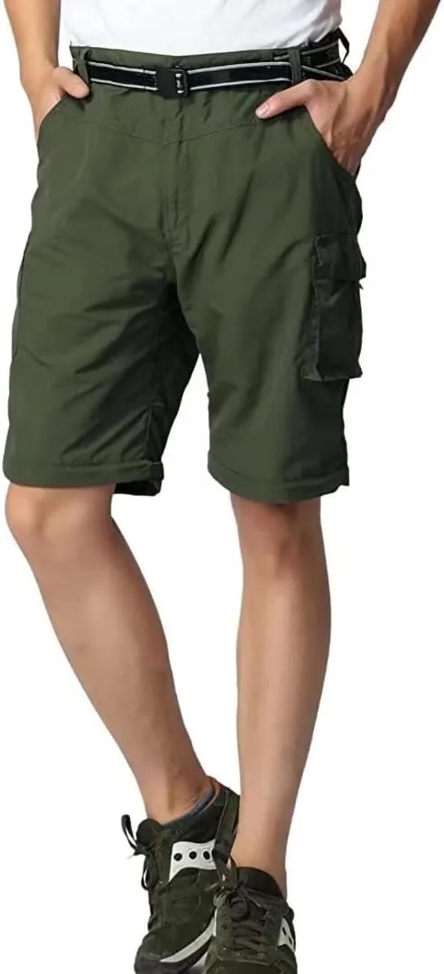 Mens Cargo Pants, Convertible Hiking Pants Quick Dry Waterproof Outdoor Zip Off Outdoor Casual Travel Pants