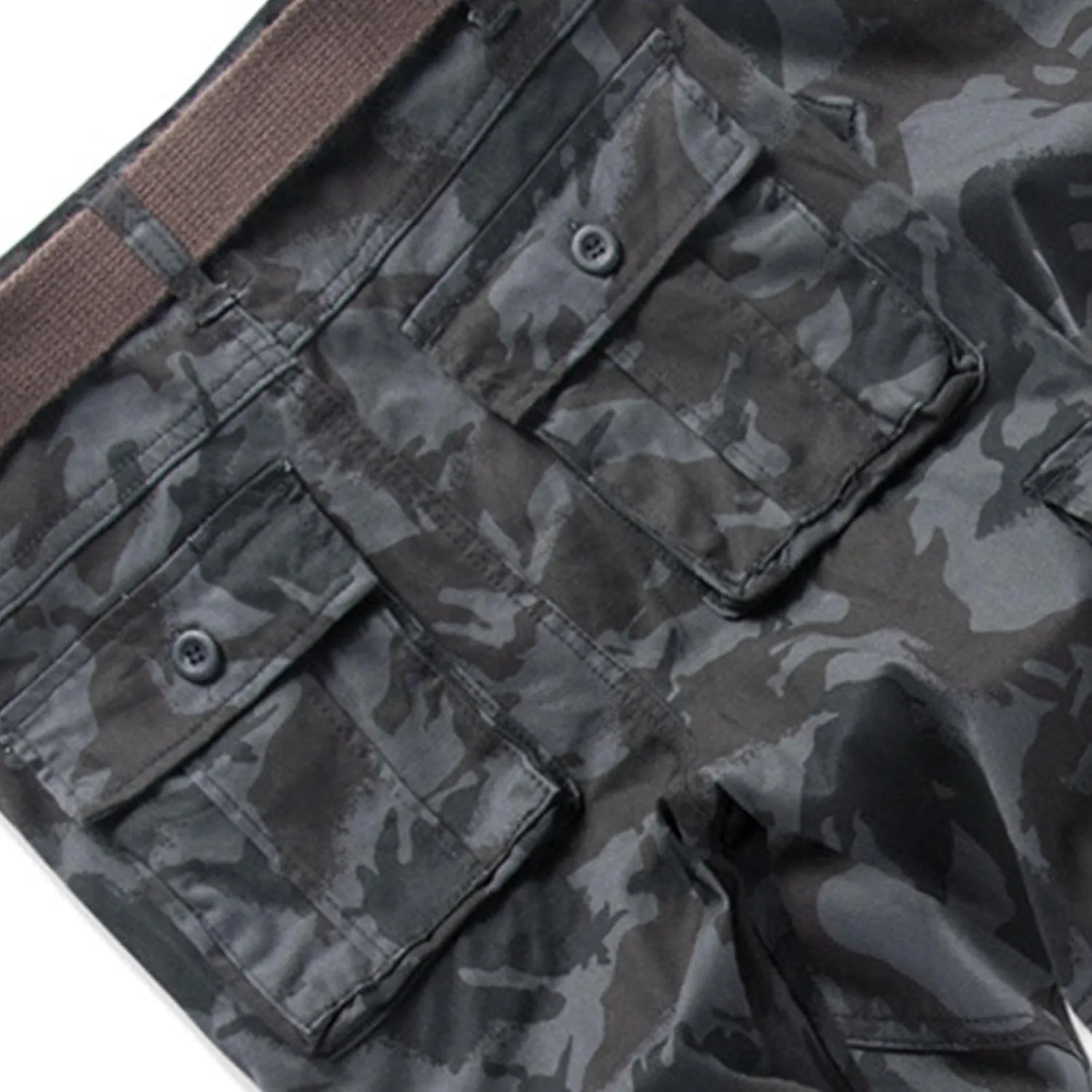 Men's Cargo Pants High Street Leisure Loose Sports Running Solid Color Lace Up Cargo Mens Outdoor Hiking Cargo Pants