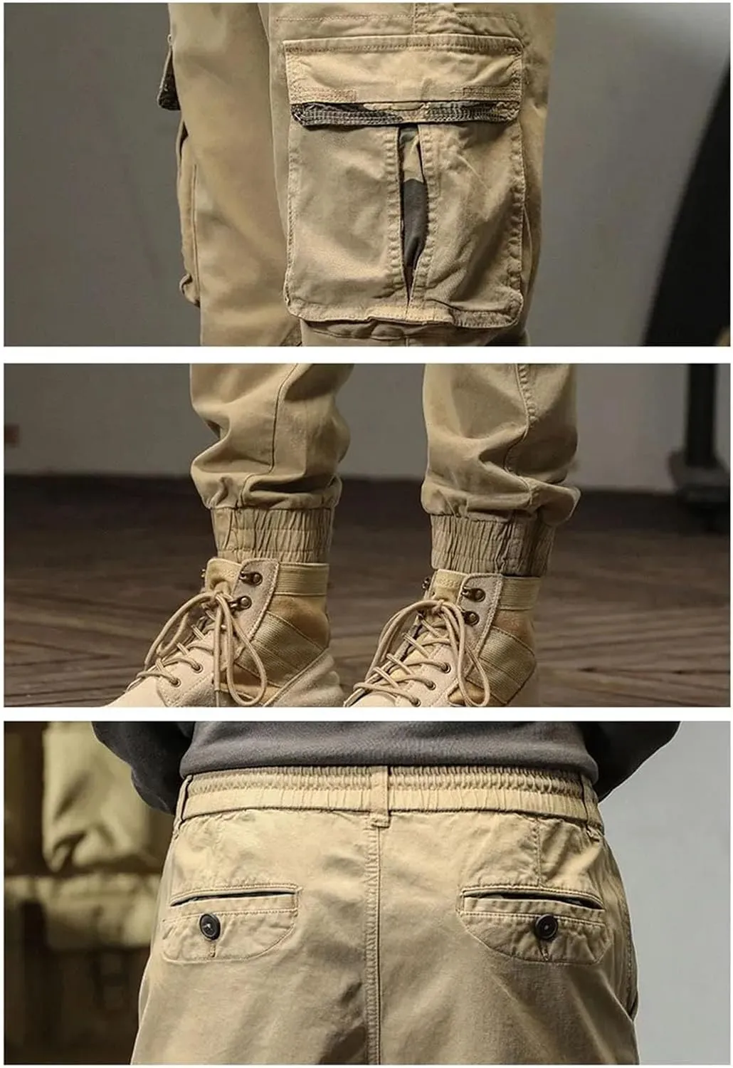 Mens Cargo Pants Multi Pocket Trousers Casual Pants