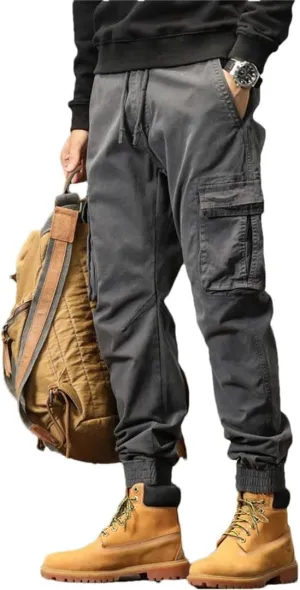 Mens Cargo Pants Multi Pocket Trousers Casual Pants