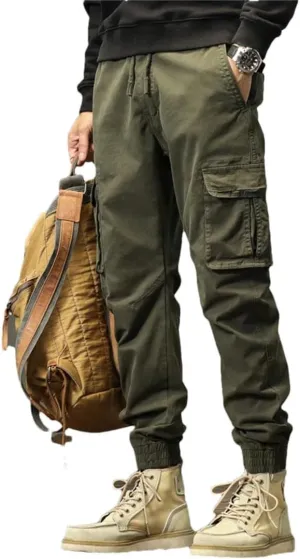 Mens Cargo Pants Multi Pocket Trousers Casual Pants
