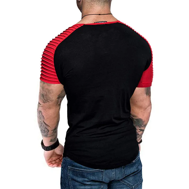 Men's Casual Black & Red T-shirt
