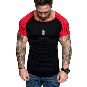 Men's Casual Black & Red T-shirt