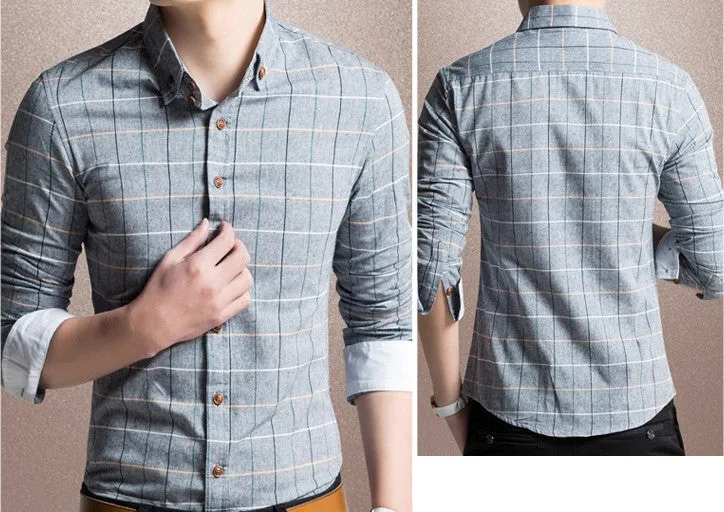 Mens Checked Button Down Shirt
