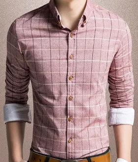 Mens Checked Button Down Shirt