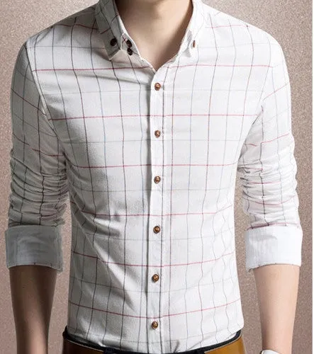 Mens Checked Button Down Shirt