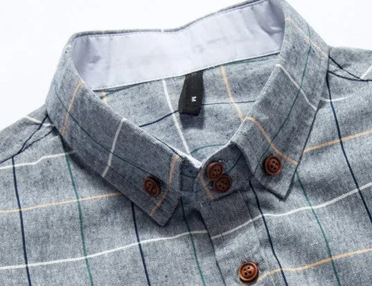 Mens Checked Button Down Shirt