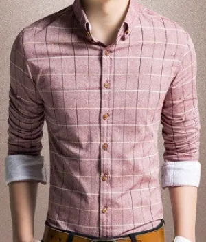 Mens Checked Button Down Shirt