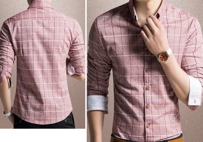 Mens Checked Button Down Shirt