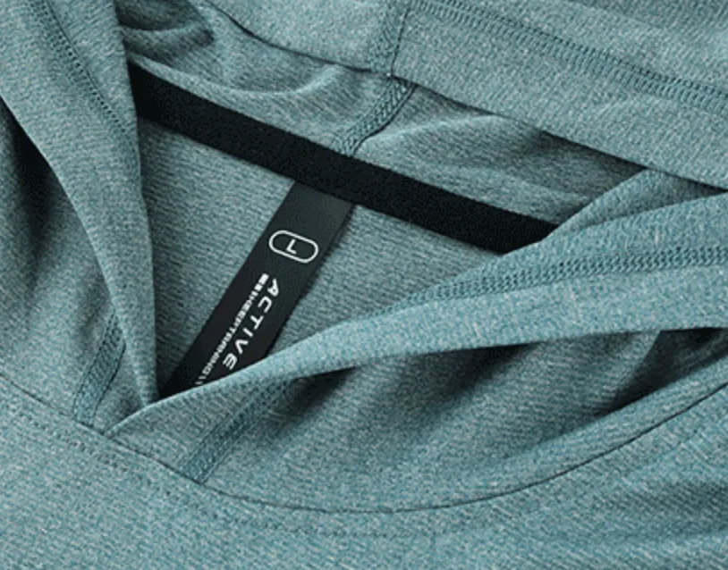 Men's Dry Fit Moisture Wicking Long Sleeve Active Athletic Hoodie Pullover
