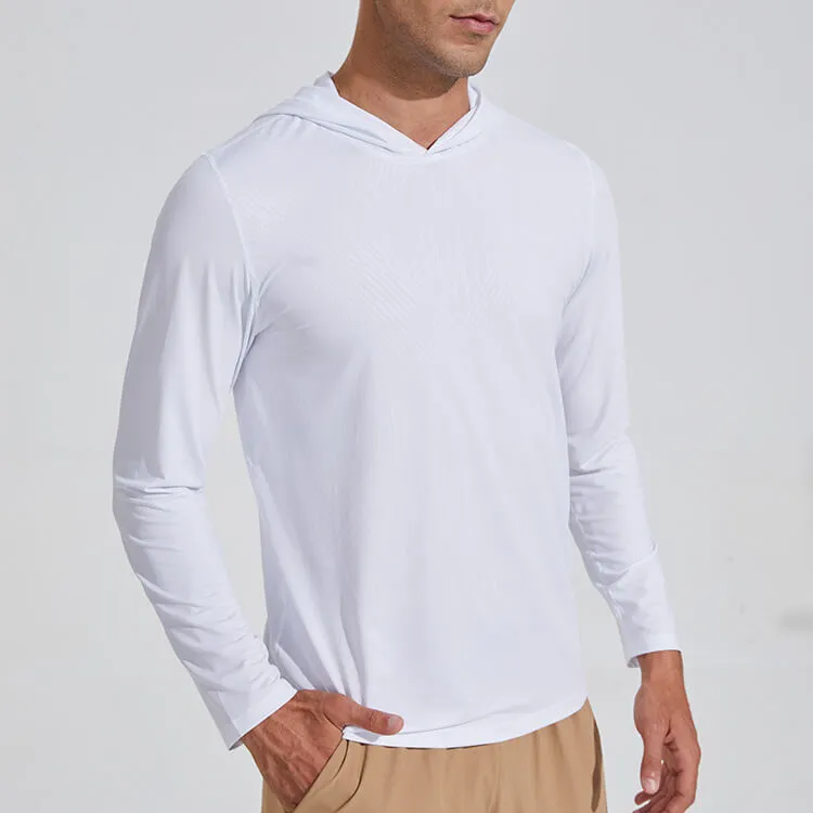 Men's Dry Fit Moisture Wicking Long Sleeve Active Athletic Hoodie Pullover