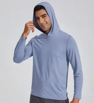 Men's Dry Fit Moisture Wicking Long Sleeve Active Athletic Hoodie Pullover