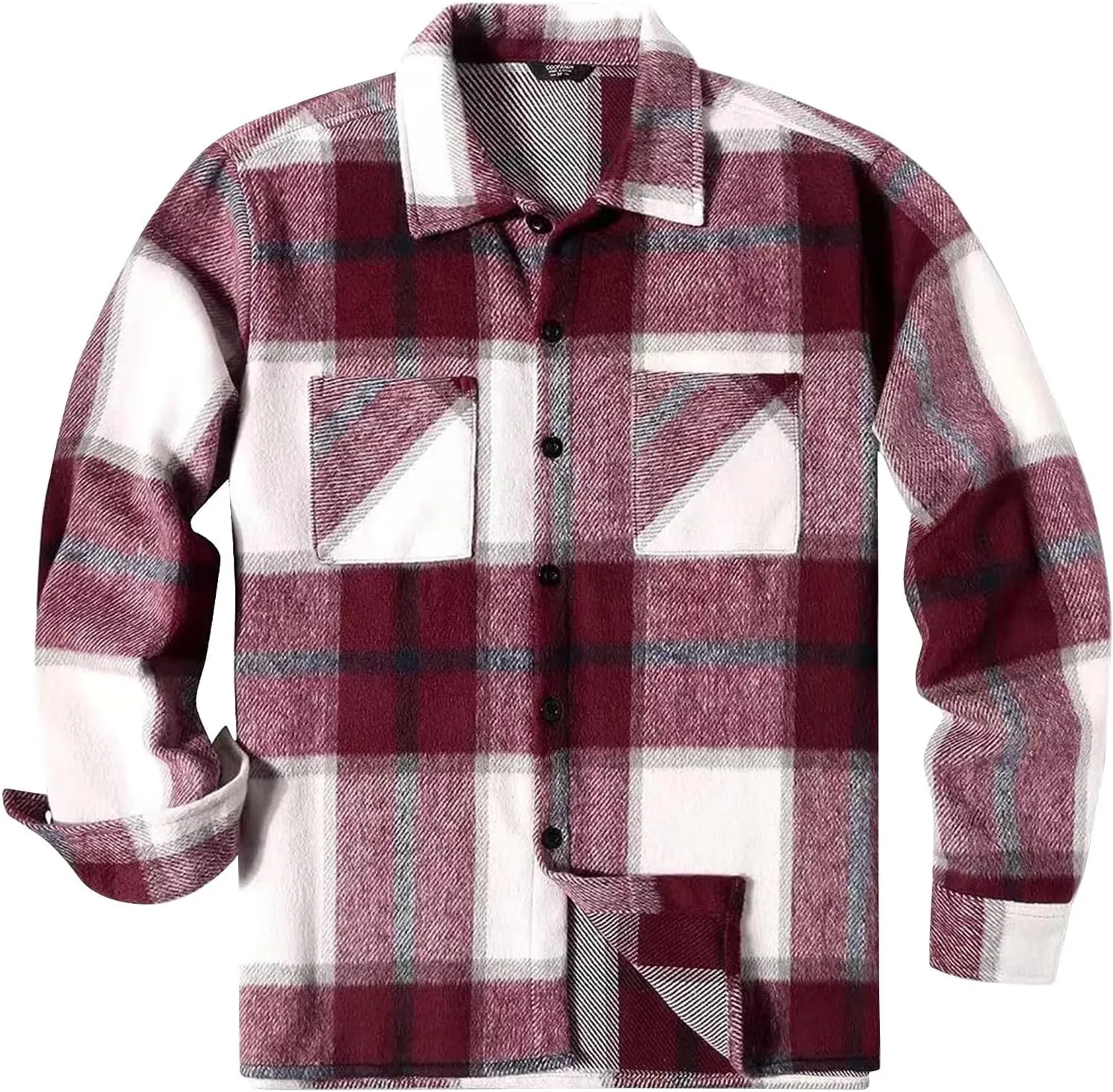 Mens Fashion Sports Outdoor Jacket Plaid Zipper Stand Collar Cardigan with Pockets Men's Gifts for Men Who Want