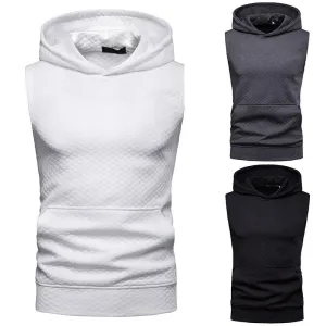 Men's Hooded Argyle Pullover Short Sleeves Hip-Hop Sports T-shirt
