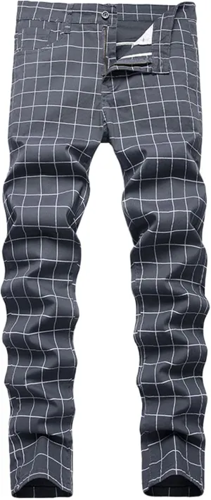 Mens Jeans Straight Leg Jeans Soft Denim Jeans Vintage Relaxed Fit Skateboard Jeans Printed Patchwork Baggy Pants