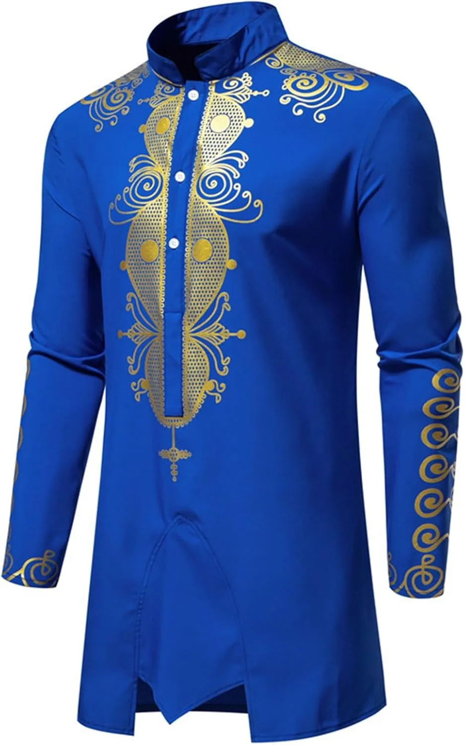 Men's Kaftan Robe Muslim Wrinkle Two Suit Cardigan and Pants Set Men Islamic Caftan Robe Kaftan Ramadan Jubbah 2024