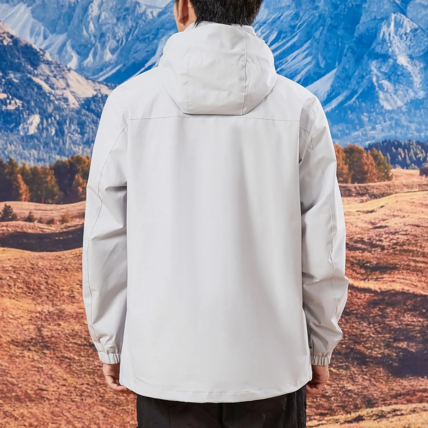 Men's Lightweight Windproof Waterproof Softshell Jacket for Commuting Camping Hiking Outdoor Sports
