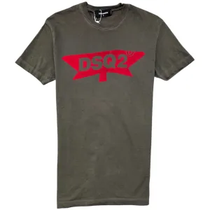 Men's Logo Short Sleeve Shirt Grey Size M