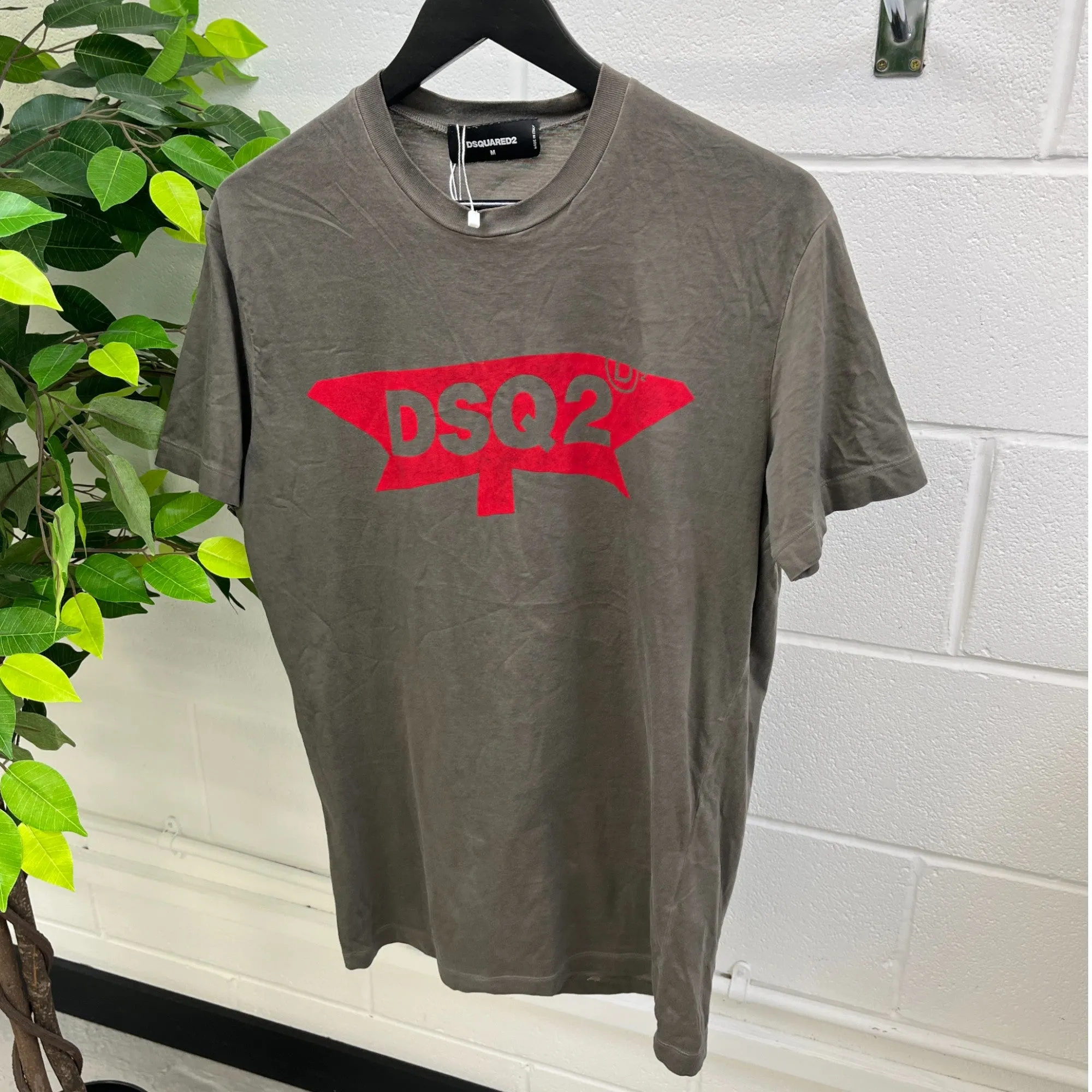 Men's Logo Short Sleeve Shirt Grey Size M