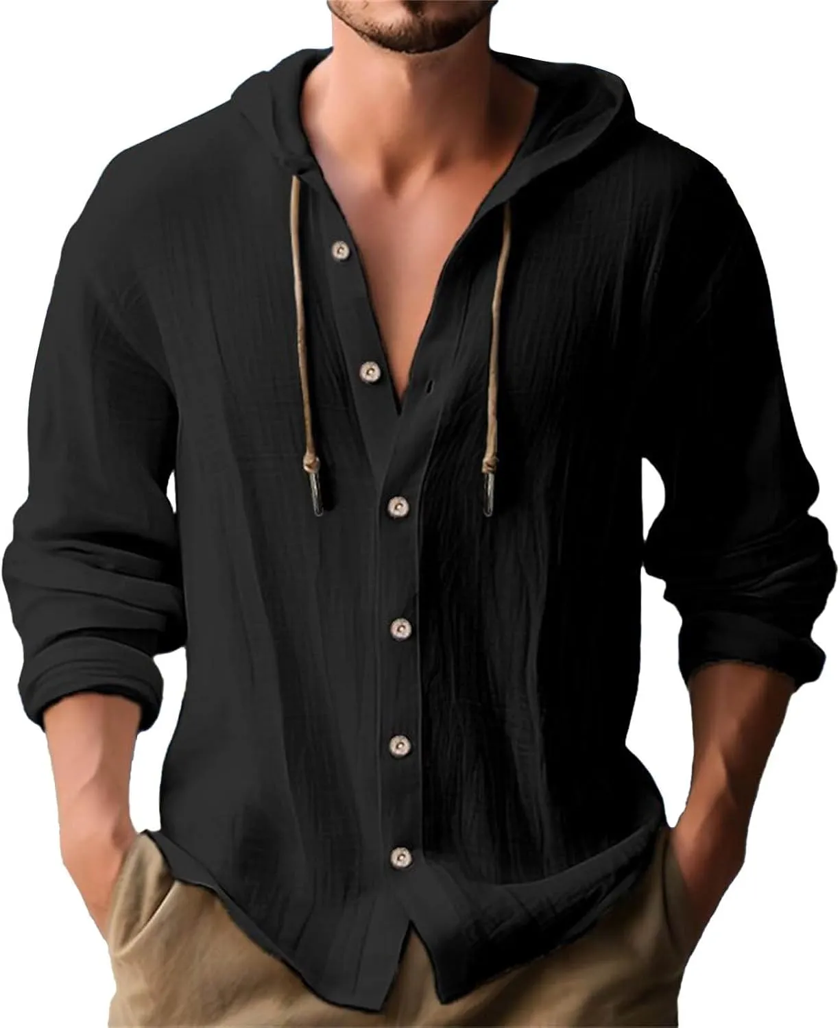 Men's Long Sleeve Classic Woven Shirt Pocket Long Sleeve Shirt Top Mens Shirts Long Sleeve T Shirt Tee Shirts