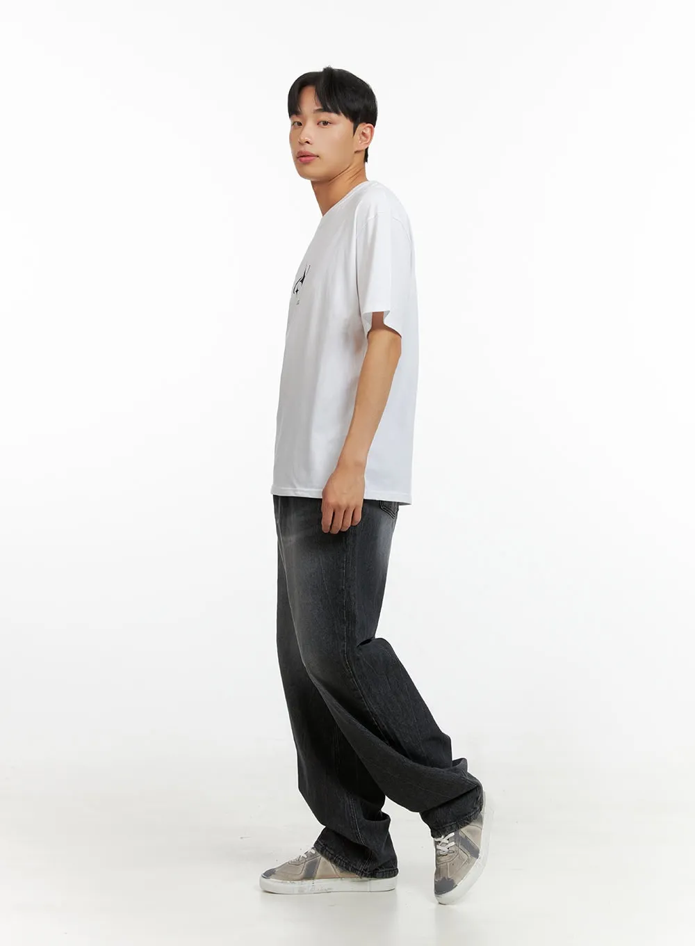 Men's Loose Fit Straight Jeans IU412