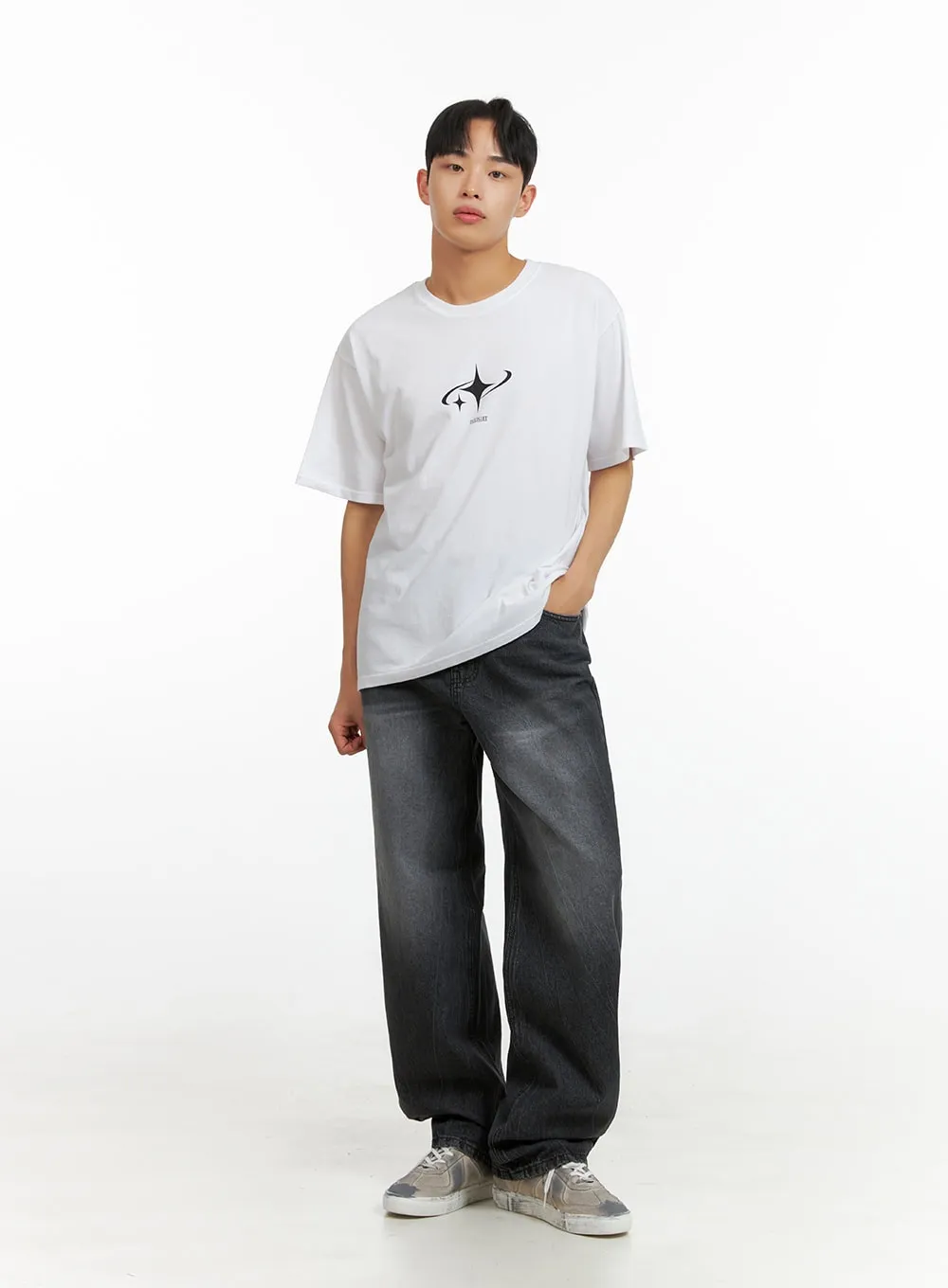 Men's Loose Fit Straight Jeans IU412